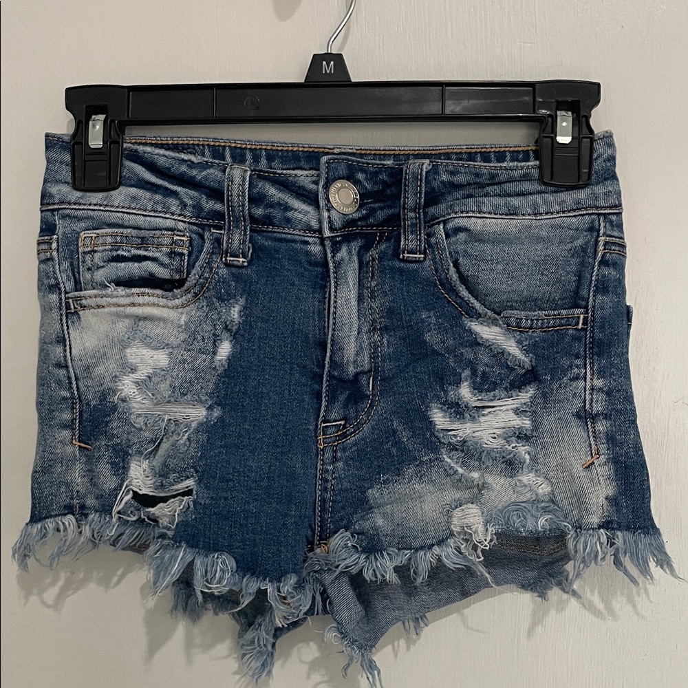 American Eagle Outfitters distressed denim shorts